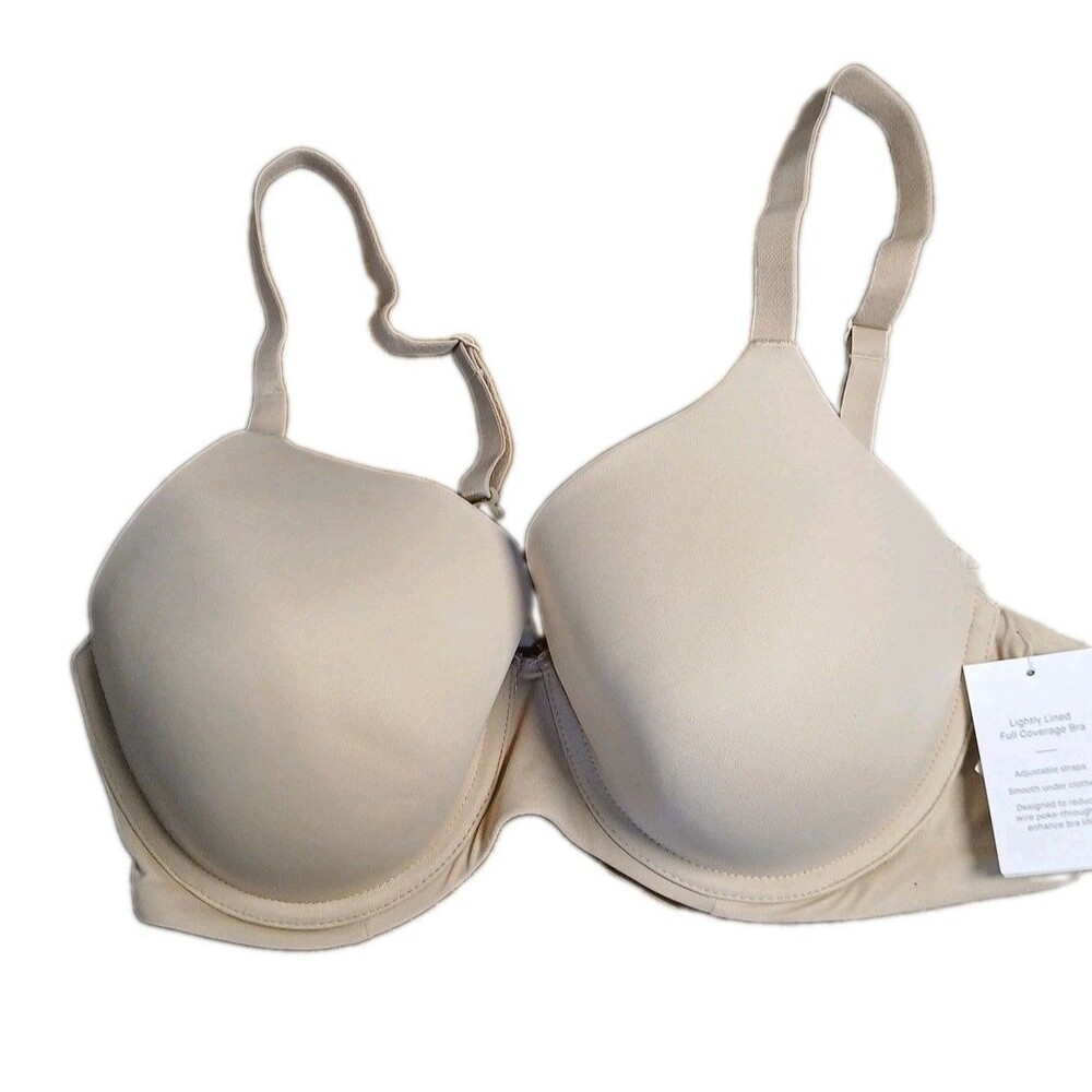 Auden Women's Tan Nude Lightly Lined Full Coverage Adjustable Bra Size 32B NWT
